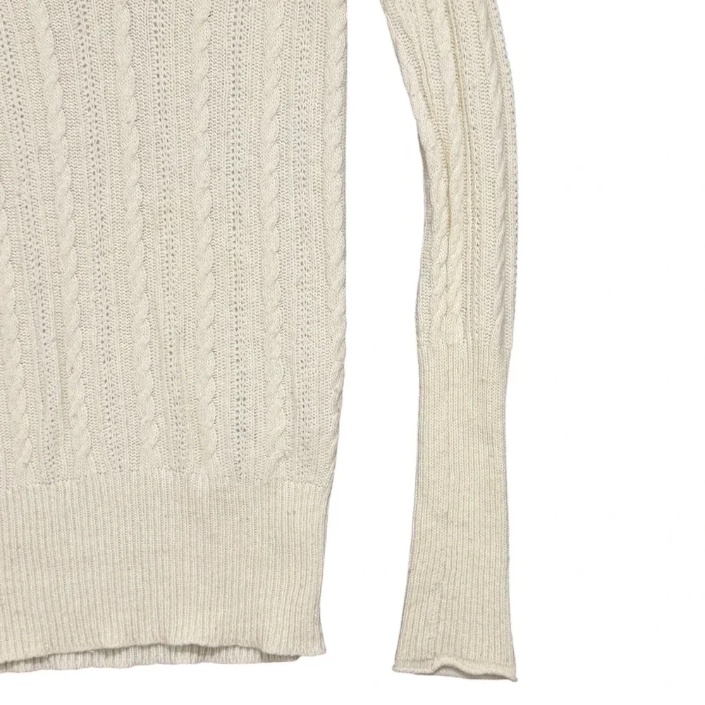 Abercrombie & Fitch Vintage Y2K Cream Angora Blend Preppy V Neck Knit Sweater M